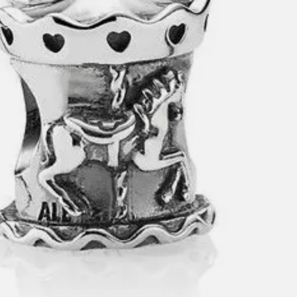 Pandora authentic charm. Merry go Round. S925 Ale and 14k gold.